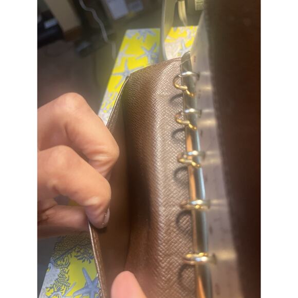 NICE! US SELLER Vintage Louis Vuitton Damier Ebene Agenda PM Planner With Ruler - Picture 6 of 8